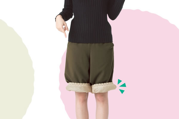 ガウチョパンツの裾がトイレの床について汚れる問題はラクペチで解決
